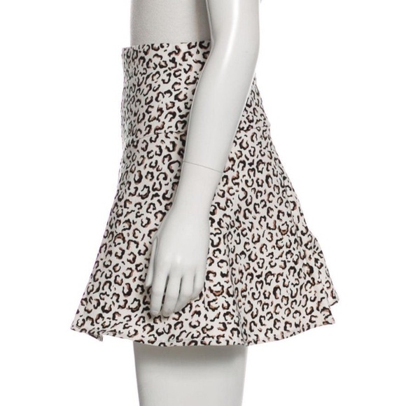 TIBI Leopard Print Jacquard Mini Skirt - Picture 2 of 7